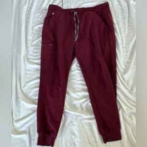 FIGS Burgundy Zamora™ - Jogger Scrub Pants - XL